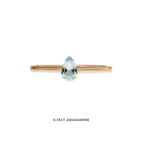 MARCIA  - 0.35ct Aquamarine Stacker Ring -  Paddington Jeweller - OJ Co