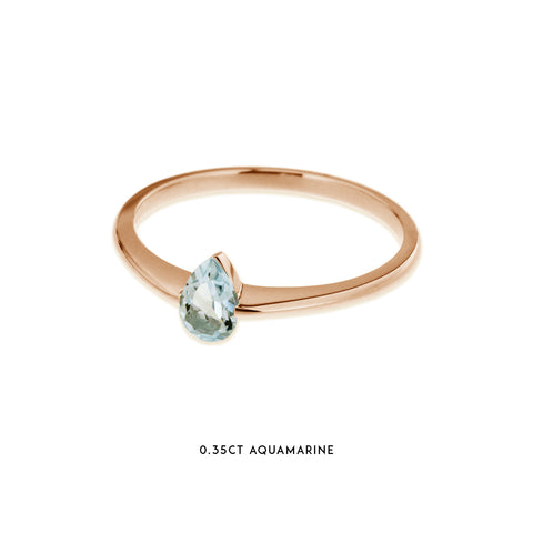 MARCIA  - 0.35ct Aquamarine Stacker Ring -  Paddington Jeweller - OJ Co