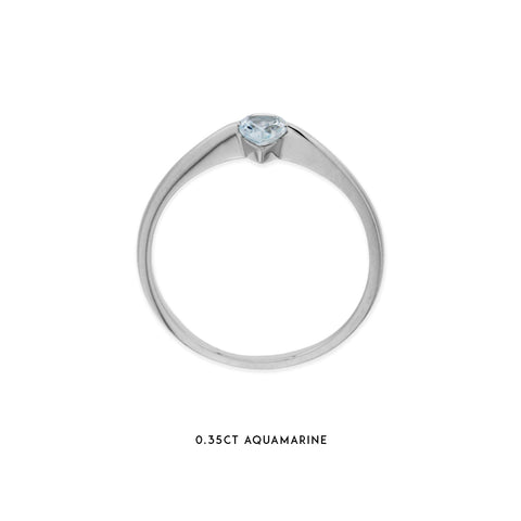 MARCIA  - 0.35ct Aquamarine Stacker Ring -  Paddington Jeweller - OJ Co