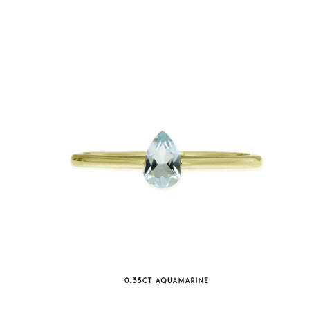 MARCIA  - 0.35ct Aquamarine Stacker Ring -  Paddington Jeweller - OJ Co