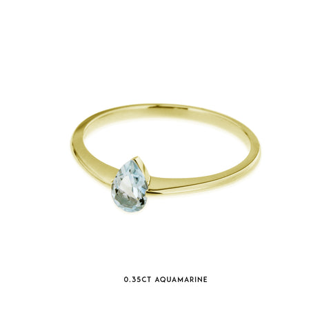 MARCIA  - 0.35ct Aquamarine Stacker Ring -  Paddington Jeweller - OJ Co