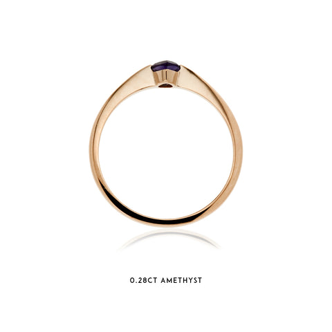MAFALDA - 0.28ct Amethyst Stacker Ring -  Paddington Jeweller - OJ Co