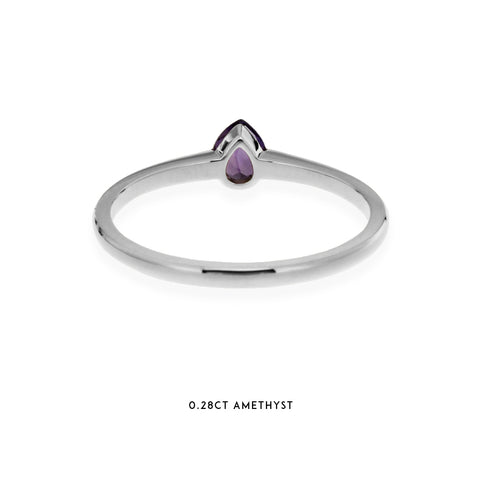 MAFALDA - 0.28ct Amethyst Stacker Ring -  Paddington Jeweller - OJ Co