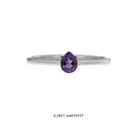 MAFALDA - 0.28ct Amethyst Stacker Ring -  Paddington Jeweller - OJ Co