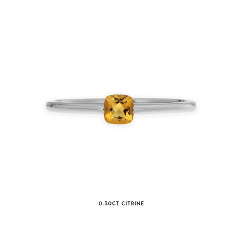 MATILDA - 0.30ct Citrine Stacker Ring -  Paddington Jeweller - OJ Co