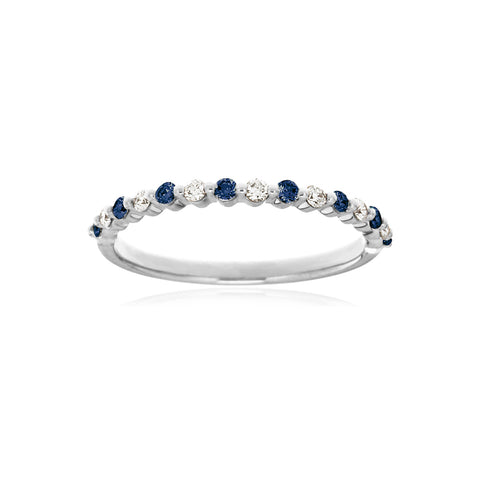 SAPPHIRA - 0.10ct Diamond and 0.18ct Blue Sapphire Ring -  Paddington Jeweller - OJ Co