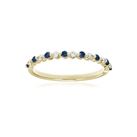 SAPPHIRA - 0.10ct Diamond and 0.18ct Blue Sapphire Ring -  Paddington Jeweller - OJ Co