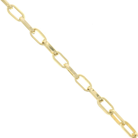 9kt Yellow Gold Open Link Hammered  Cut 50cm Chain, 3.4gr 2mm -  Paddington Jeweller - OJ Co