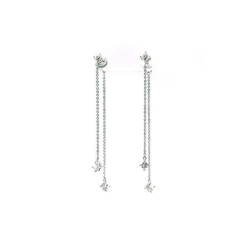 Custom Made  for Dianne - 9kt white gold diamond earrings  ( customer diamonds ) -  Paddington Jeweller - OJ Co