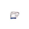 Custom Madefor Dianne - 9kt white gold diamond and sapphire dress ring( customer diamonds ) -Paddington Jeweller - OJ Co