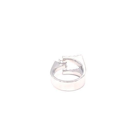 Custom Made  for Dianne - 9kt white gold diamond and sapphire dress ring  ( customer diamonds ) -  Paddington Jeweller - OJ Co
