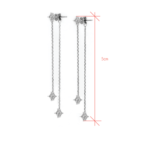 Custom Made  for Dianne - 9kt white gold diamond earrings  ( customer diamonds ) -  Paddington Jeweller - OJ Co