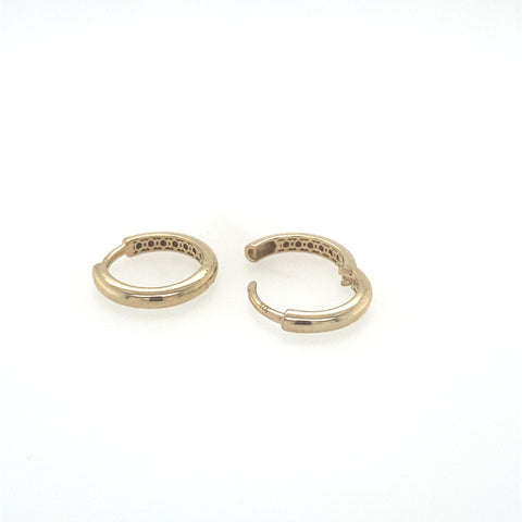 9kt Yellow Gold 10mm Huggie Earrings -  Paddington Jeweller - Ojco