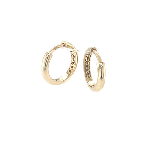 9kt Yellow Gold 10mm Huggie Earrings -  Paddington Jeweller - Ojco