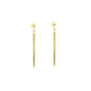 Rectangle Bar Drop Earrings in 9kt Yellow Gold -Paddington Jeweller - OJ Co