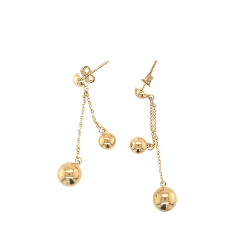 9kt Yellow Gold 6mm & 8mm Thread Ball Stud Earrings -  Paddington Jeweller - Ojco