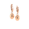 9kt Rose Gold Huggie Oval Ball Drop Earrings -Paddington Jeweller - Ojco