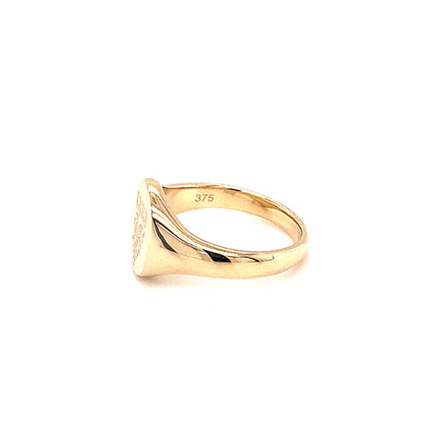 Custom Made for Emma -9kt Yellow Gold Signet Ring with Family Crest -  Paddington Jeweller - OJ Co