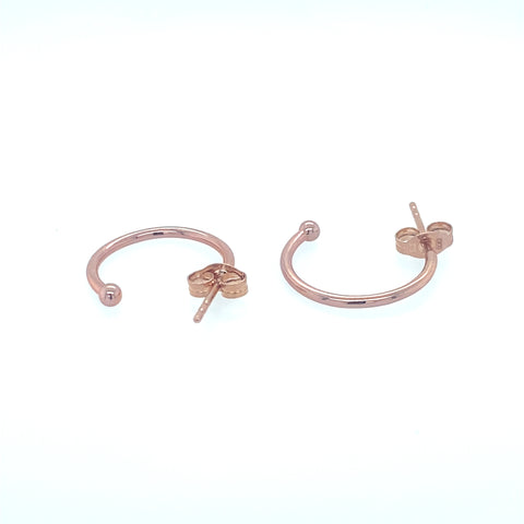 Plain "Ball" Hoop Earrings in 9kt Gold -  Paddington Jeweller - Ojco
