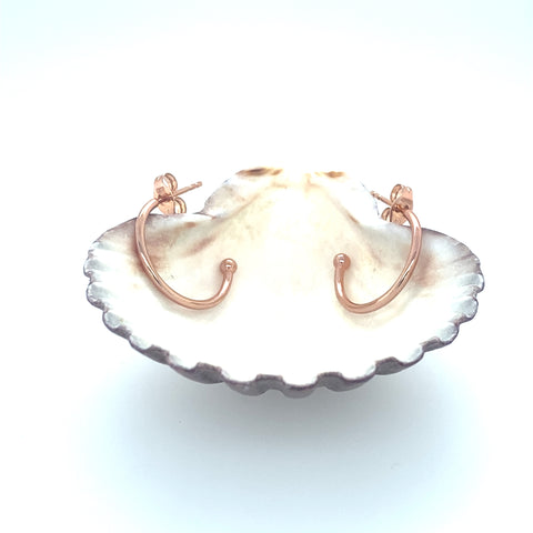 Plain "Ball" Hoop Earrings in 9kt Gold -  Paddington Jeweller - Ojco