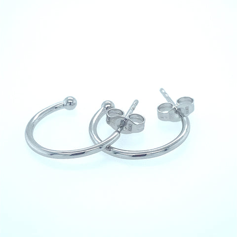 Plain "Ball" Hoop Earrings in 9kt Gold -  Paddington Jeweller - Ojco