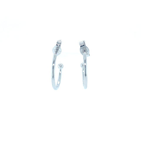 Plain "Ball" Hoop Earrings in 9kt Gold -  Paddington Jeweller - Ojco