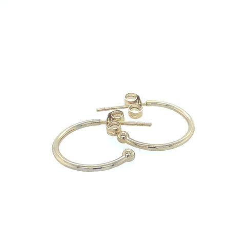 Plain "Ball" Hoop Earrings in 9kt Gold -  Paddington Jeweller - Ojco