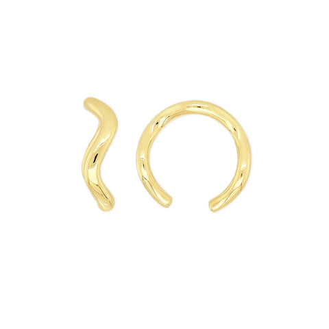 AMY - Plain Wave Single Ear Cuff -  Paddington Jeweller - OJ Co