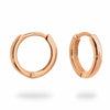 12.30mm Plain Round Profile Huggie Earrings in 9kt Rose Gold -Paddington Jeweller - OJ Co
