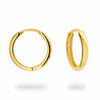 9kt yellow gold round huggies 18mm diameter -Paddington Jeweller - Ojco