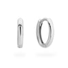 11.80mm Oval Huggie Earrings in 9kt White Gold -Paddington Jeweller - OJ Co