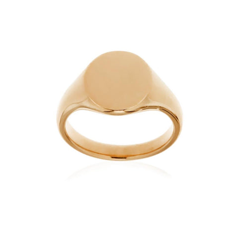EDEN - Plain Round Ladies Signet Ring -  Paddington Jeweller - OJ Co