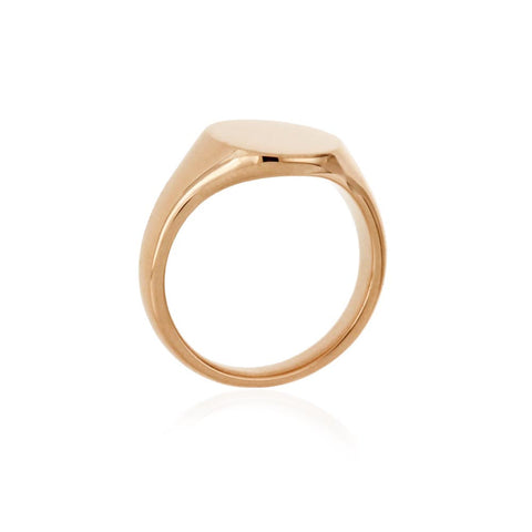 EDEN - Plain Round Ladies Signet Ring -  Paddington Jeweller - OJ Co
