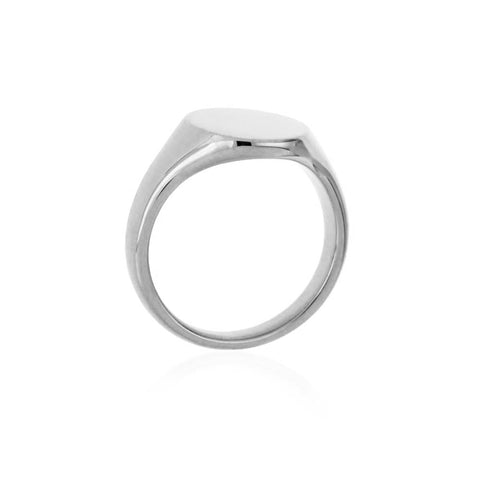 EDEN - Plain Round Ladies Signet Ring -  Paddington Jeweller - OJ Co