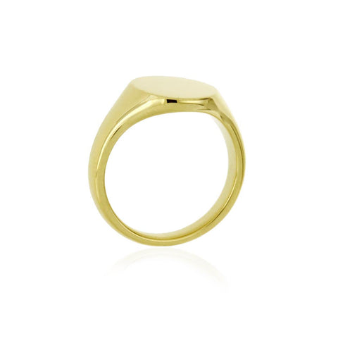 EDEN - Plain Round Ladies Signet Ring -  Paddington Jeweller - OJ Co