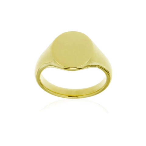 EDEN - Plain Round Ladies Signet Ring -  Paddington Jeweller - OJ Co