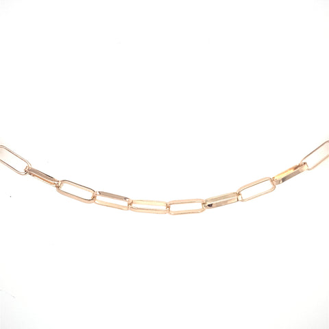 9kt Rose Gold 19cm 4.50gram Solid Small Paperclip Bracelets -  Paddington Jeweller - Ojco