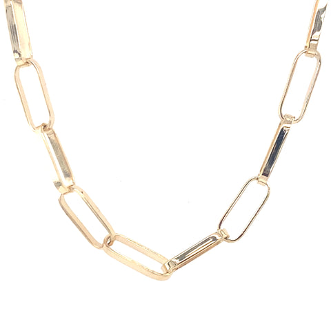 9kt Yellow Gold 60cm 12.1gram Solid Small Paperclip Chain -  Paddington Jeweller - Ojco