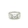 Custom Madefor Anne-Marie - Platinum Trilogy Diamond Engagement ring (2 of main Diamonds + melee provided by Customer) -Paddington Jeweller - OJ Co