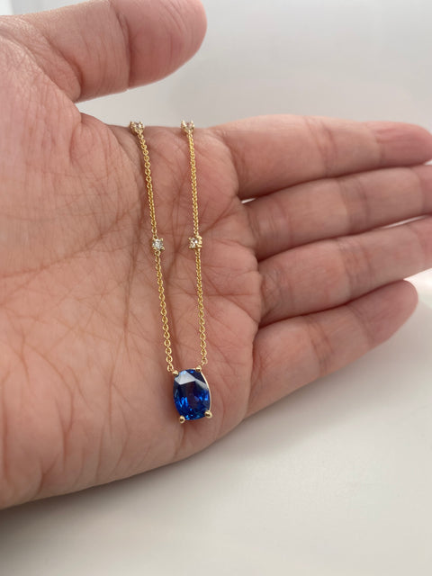 Leila Sapphire Necklace  -CM -  Paddington Jeweller - Ojco