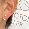 Custom Madefor Yukie - Diamond stud swinger earrings in 18KWG -Paddington Jeweller - Ojco