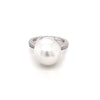 AUTORE 13mm South Sea Pearl and Diamonds Ring in Sterling Silver -Paddington Jeweller - OJ Co