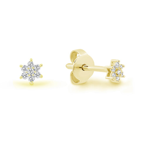 0.10ct Diamond Earrings in 9kt Yellow Gold -  Paddington Jeweller - OJ Co