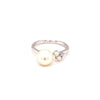 Custom Madefor Keryn-9kt white gold pearl and diamond ring -Paddington Jeweller - OJ Co
