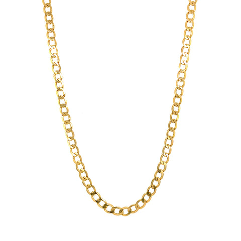 5.5gr Diamond Cut Curb Chain in 9kt Yellow Gold, 50cm -  Paddington Jeweller - OJ Co