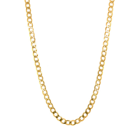 5.5gr Diamond Cut Curb Chain in 9kt Yellow Gold, 50cm -  Paddington Jeweller - OJ Co