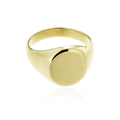 RICARDO - Plain Oval Men's Signet Ring -  Paddington Jeweller - OJ Co