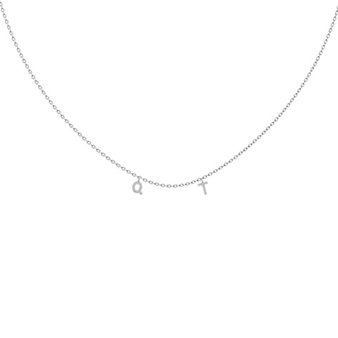 NOM Double Plain Letter Necklace in 9kt Gold -  Paddington Jeweller - OJ Co