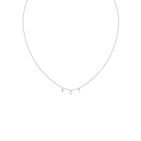 NOM Triple Plain Letter Necklace in 9kt Gold -  Paddington Jeweller - OJ Co