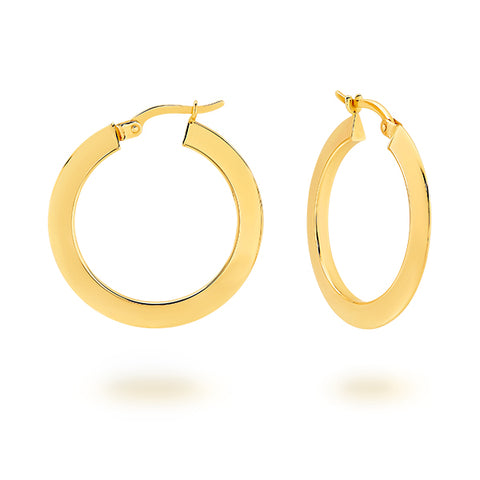 9KYG 30mm Hoop Earrings -  Paddington Jeweller - Ojco